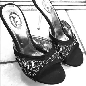 Heels by Italina Black and Silver